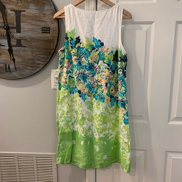 J. Jill Love Linen Floral Print Sheath Dress sz MP - Picture 3 of 3